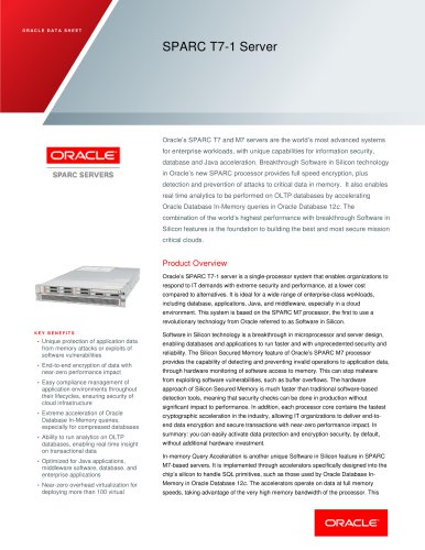 Oracle’s SPARC T7  and M7