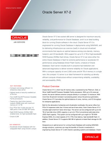 Oracle Server X7-2