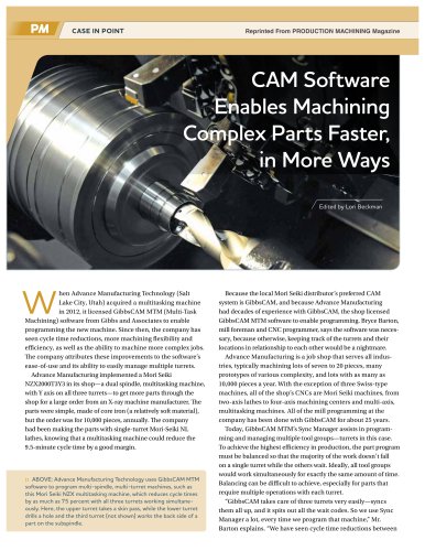 CAM Software Enables Machining Complex Parts Faster