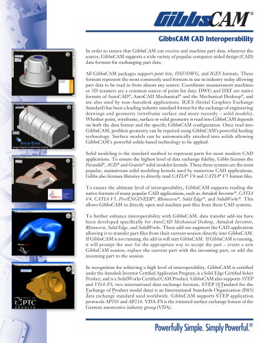 GibbsCAM - CAD Interoperability