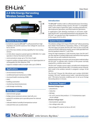 EH-Link? Energy Harvesting Wireless Sensor Node