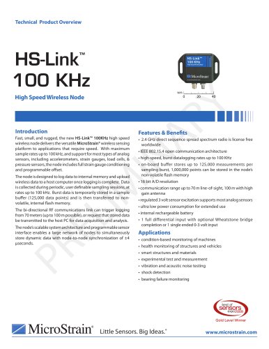 HS-Link® -100 KHz High Speed Wireless Node