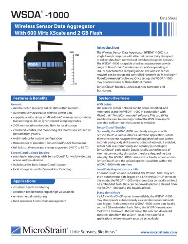 WSDA® -1000 Wireless Sensor Data Aggregator