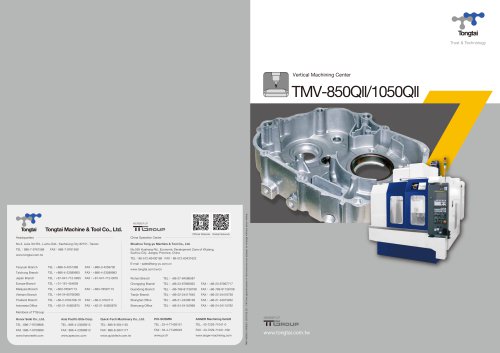 3-AXIS CNC MACHINING CENTER / VERTICAL / HIGH-PRECISION / CUTTING/TMV-850QII