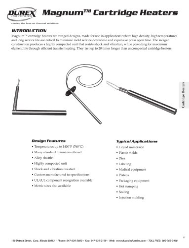 MagnumTM Cartridge Heaters