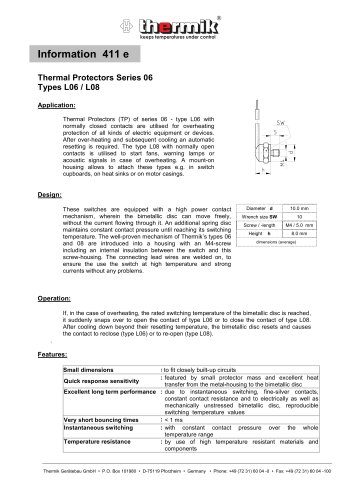 L06 / L08 - Thermal-Protectors without insulation cap