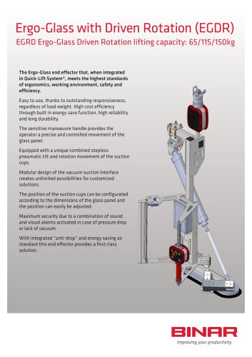 Ergo-Glass Driven Rotation end effector