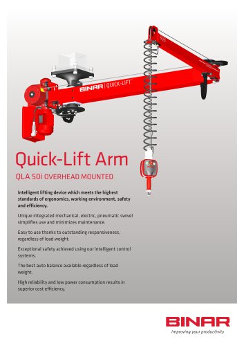 Quick-Lift Arm QLA 50i OVERHEAD MOUNTED