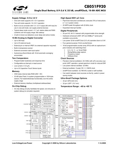 Low-Voltage/Low-Power MCUs