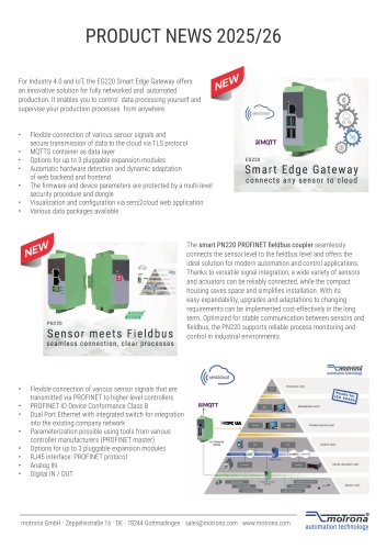 Product news 2025/2026