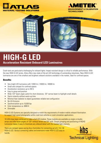 High-G LED Brochure