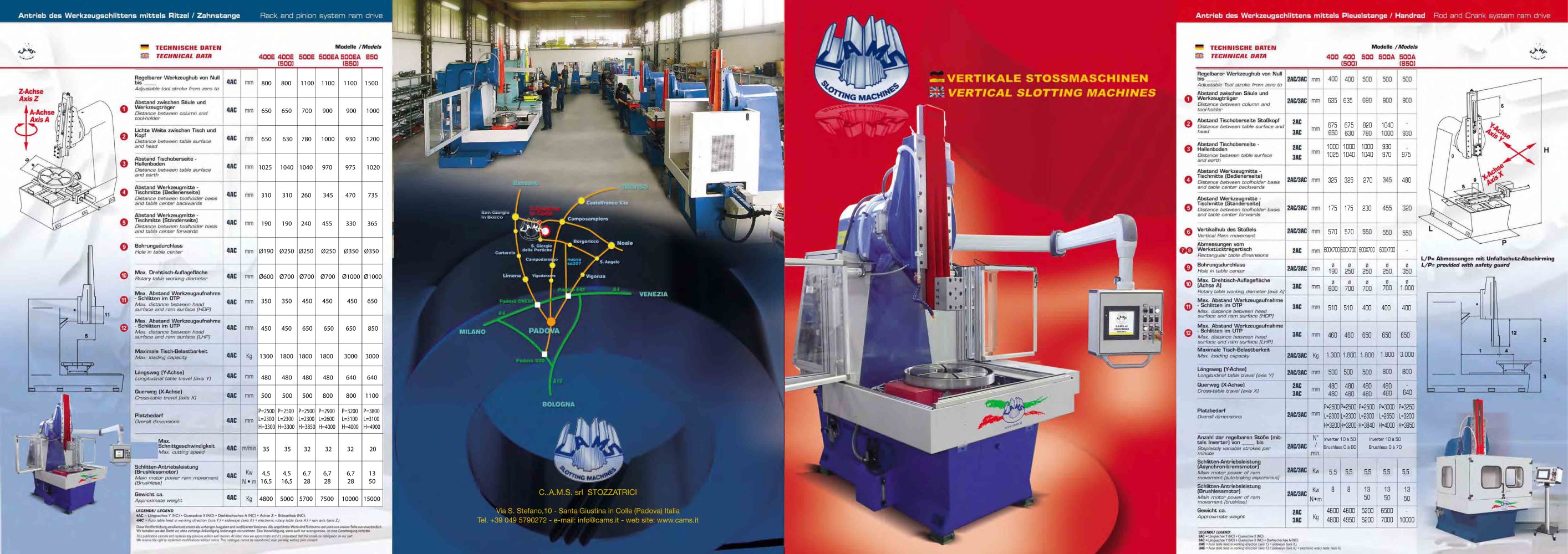 VERTICAL SLOTTINC MACHINES - CAMS srl