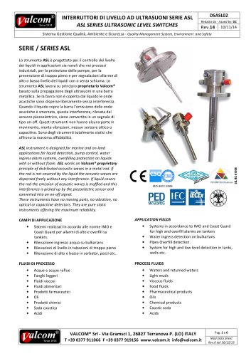 ASL Ultrasonic level switches