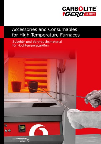 Accessories and Consumables for High-Temperature Furnaces