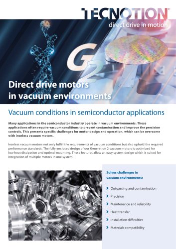 Vacuum conditions in semiconductor applications