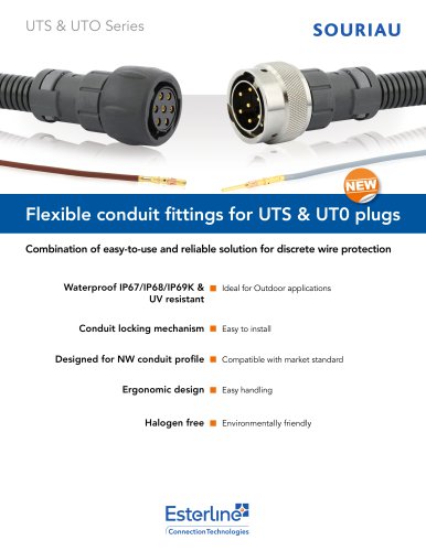 Flexible Conduit Fittings for UTS and UT0 Connector Series