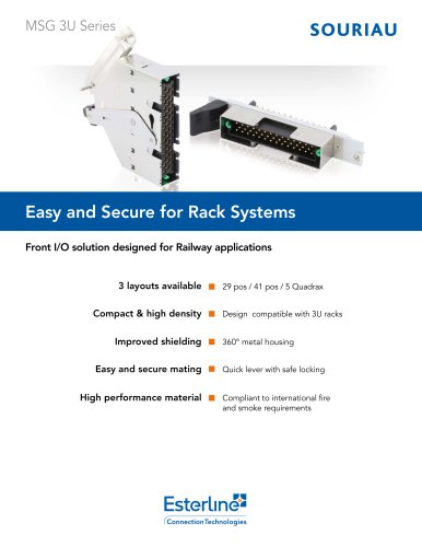 MSG 3U - Easy and Secure for Rack Systems