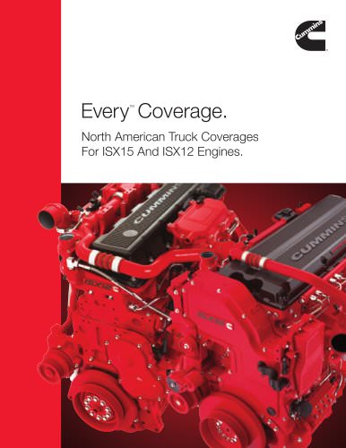 North American Truck Coverages For ISX15 And ISX12 Engines