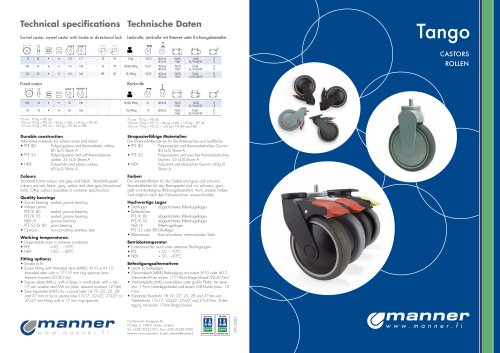 MANNER CASTORS ROLLER