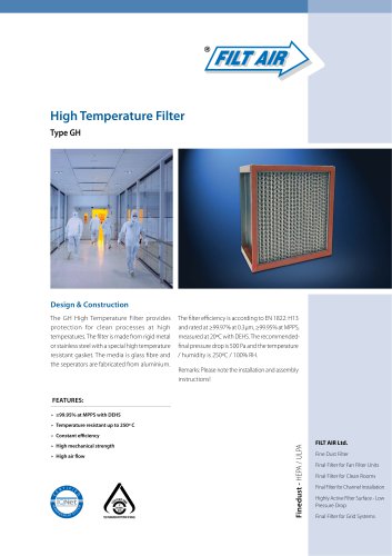 GH – High Temperature Filter