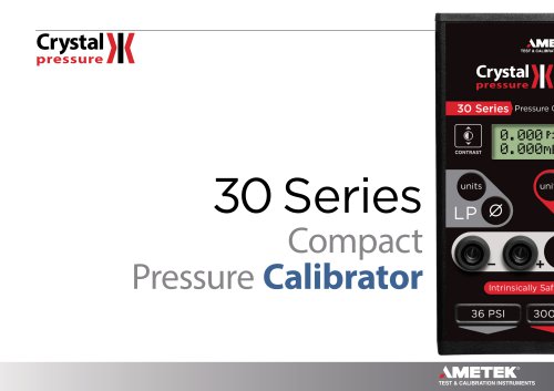 30 Series Compact Pressure Calibrator