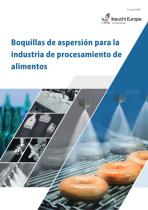 Boquillas de aspersión para la  industria de procesamiento de  alimento