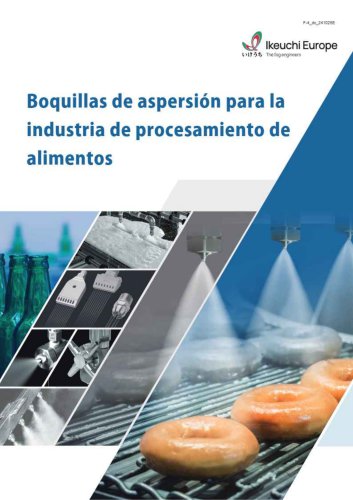 Boquillas de aspersión para la  industria de procesamiento de  alimento