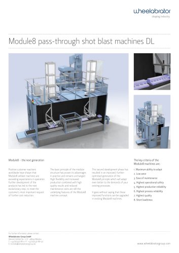 Module8 DL pass-through shot blast machines