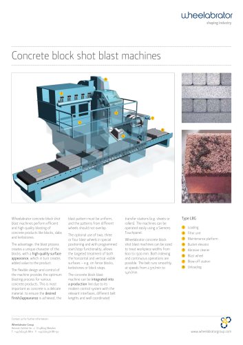 Wheelabrator Concrete block shot blast machines