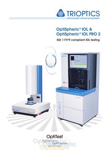 OptiSpheric® IOL & OptiSpheric® IOL PRO 2 ISO 11979 compliant IOL testing