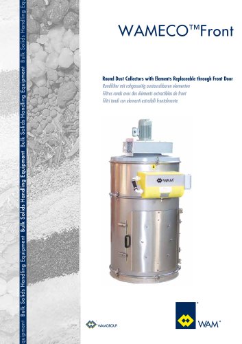 Round Dust Collectors with Elements Replaceable Through door WAMECO  TM FRONT Brochure