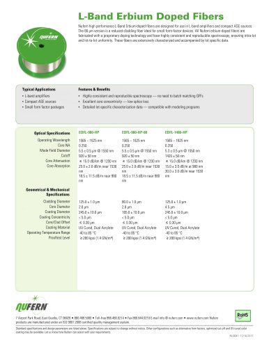 L-Band Erbium-Doped Fiber