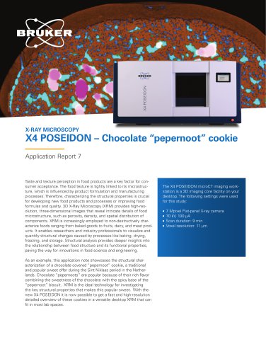 X4 POSEIDON application report – Chocolate “pepernoot” cookie