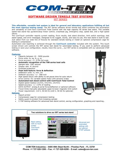 Computer controlled tensile tester 95T series