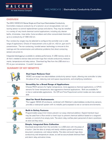 WEC/WDEC410 | Electrodeless Conductivity Controllers