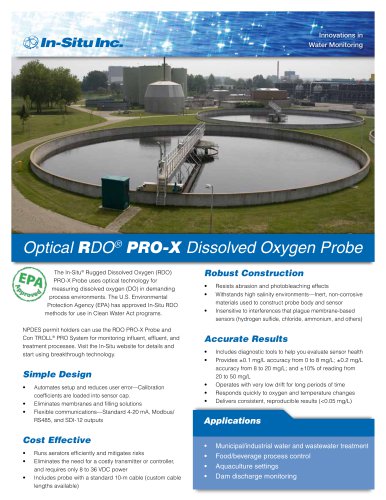 Optical RDO PRO-X  Dissolved Oxygen Probe