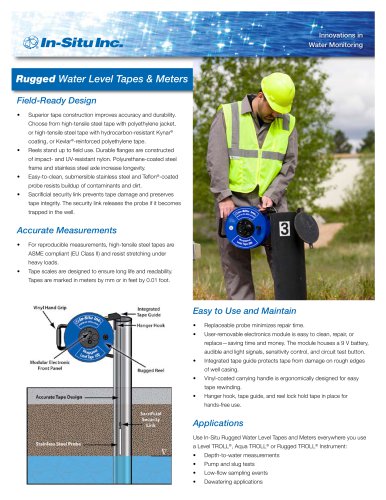 Rugged Water Level Tapes and Meters