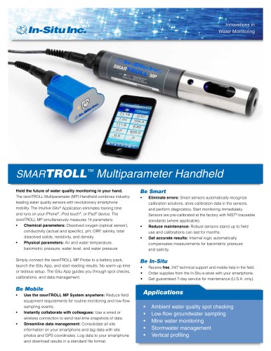 smarTROLL Multiparameter Handheld and iSitu Smartphone App