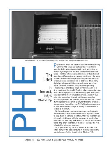 PHE Low Cost Ink Jet Recorders