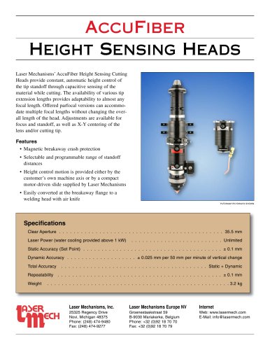 Height Sensing Heads