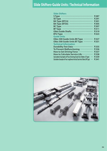 OILES Slide Shifters & Guide Units