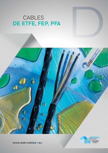 Cables de ETFE, FEP, PFA