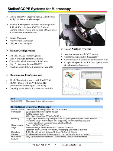 Stellar SCOPE Systems for Microscopy