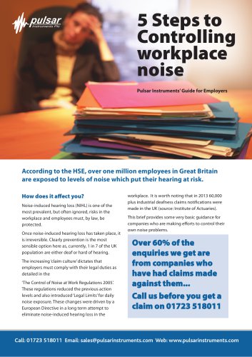 Guide to Controlling Noise at Work