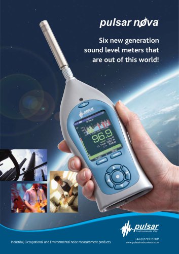 The Pulsar Nova Range of Sound Level Meters