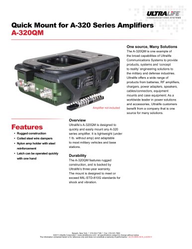 A-320QM Quick Mount for A-320 Series Amplifiers