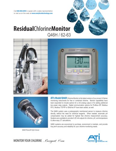 Residual Chlorine Monitor Q46H / 62-63