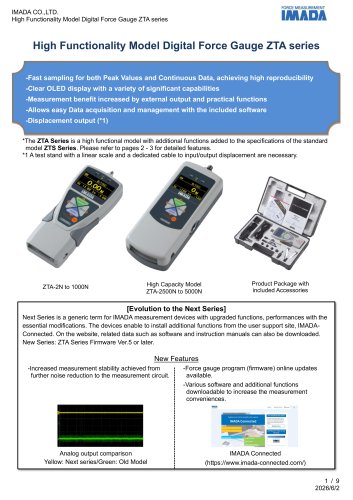 High Functionality Model Digital Force Gauge ZTA series