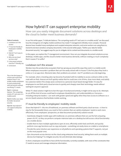 How hybrid IT can support enterprise mobility