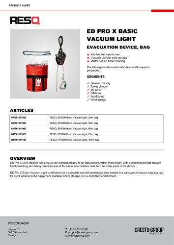 ED PRO X BASIC VACUUM LIGHT